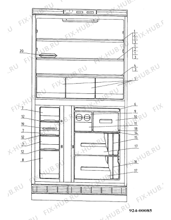 Взрыв-схема холодильника Electrolux ER4671S - Схема узла Housing 001